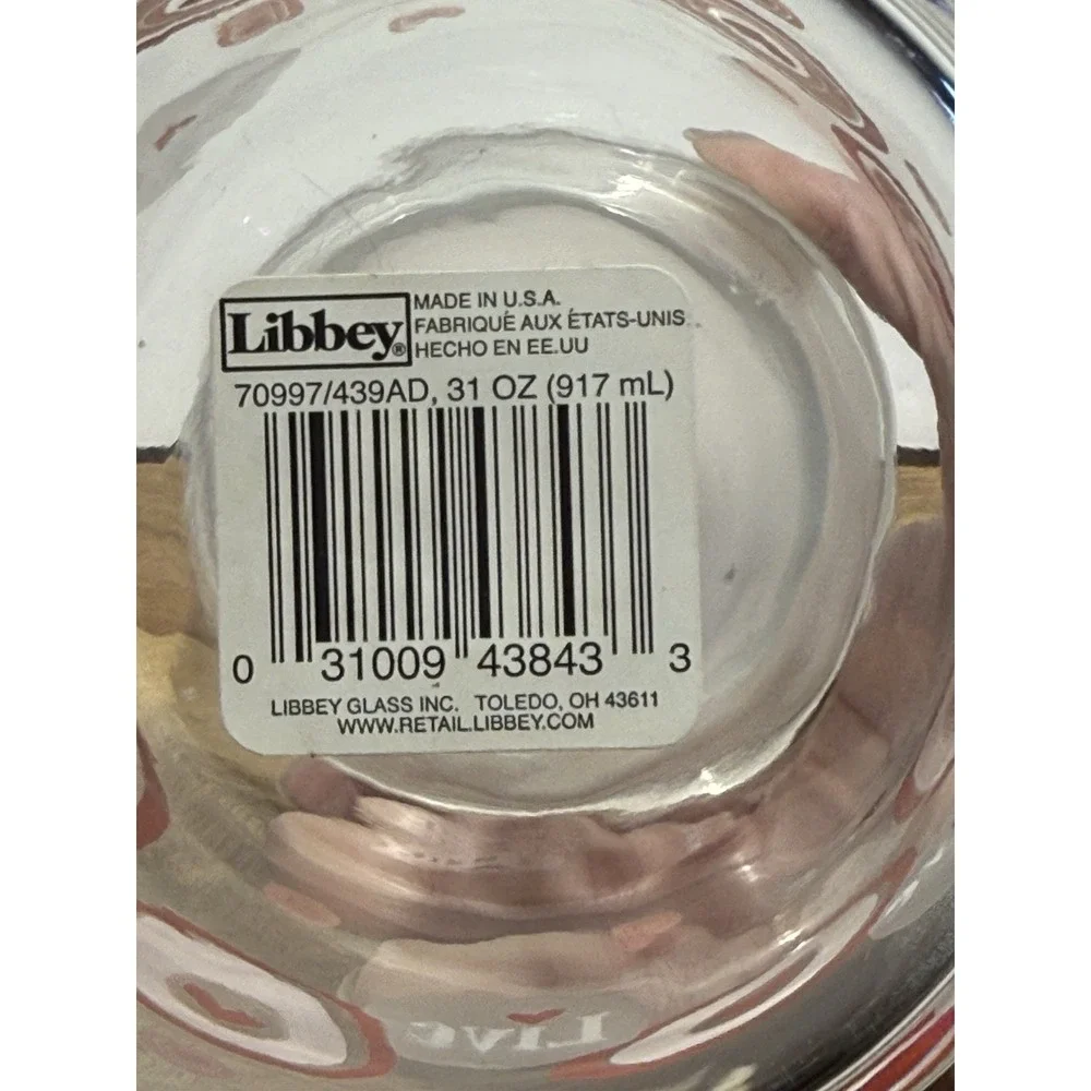 Libbey‎ Glass Valentines Day Glass Candy Jar Live Love Laugh